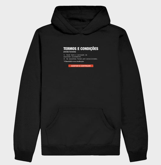 Moletom Hoodie Preto Unissex - Default Honesto