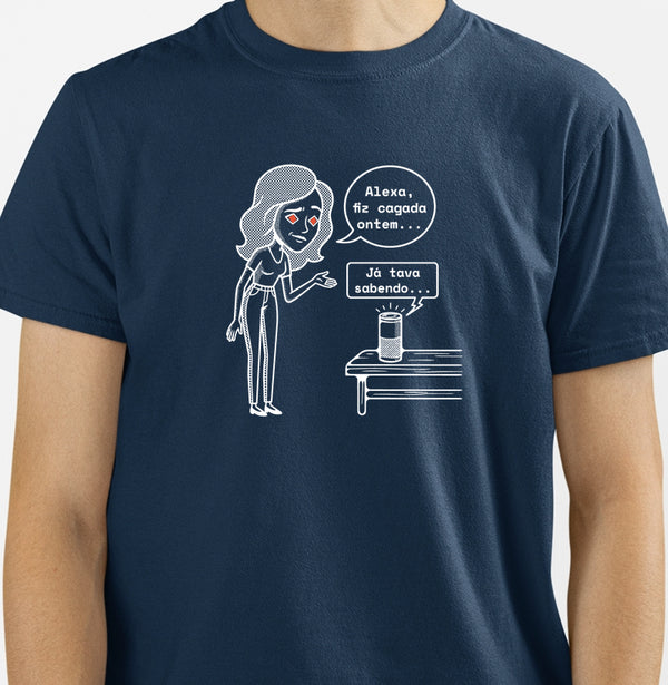 Camiseta Azul Unissex - Confissão Virtual | Exallaxe
