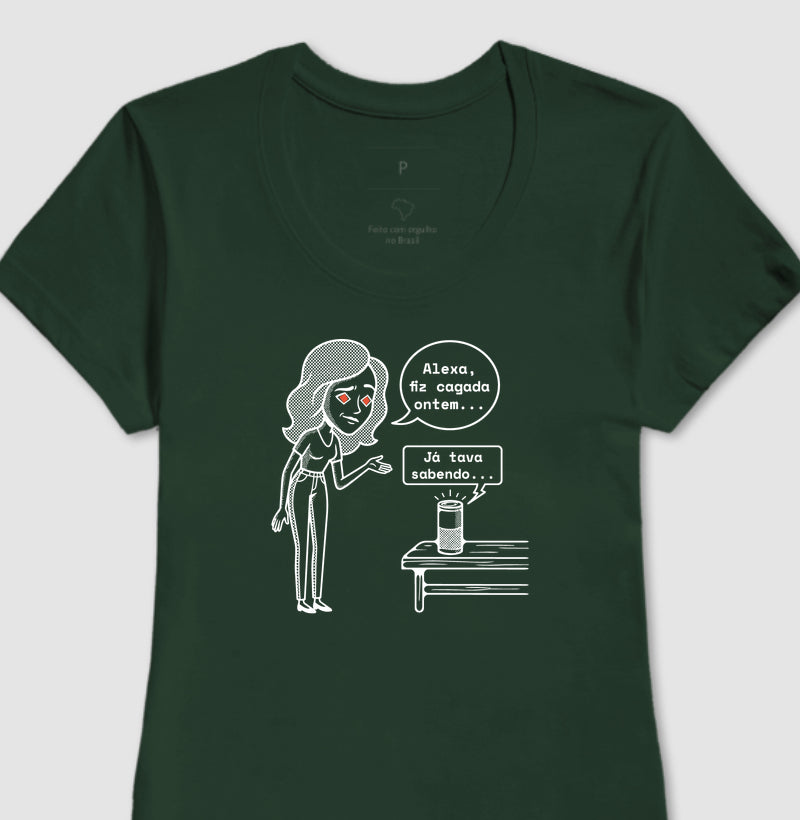 Camiseta Verde Feminina - Confissão Virtual