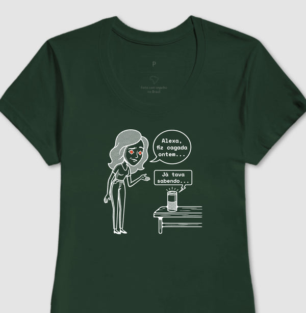 Camiseta Verde Feminina - Confissão Virtual