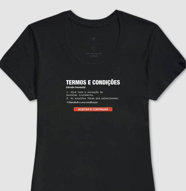 Camiseta Preta Feminina - Default Honesto