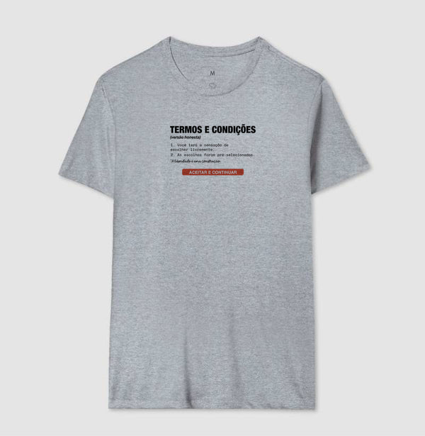 Camiseta Cinza Unissex - Default Honesto | Exallaxe