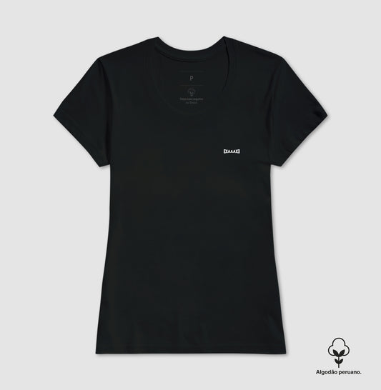 Camiseta Preta PIMA Feminina - Anonymous Manifest