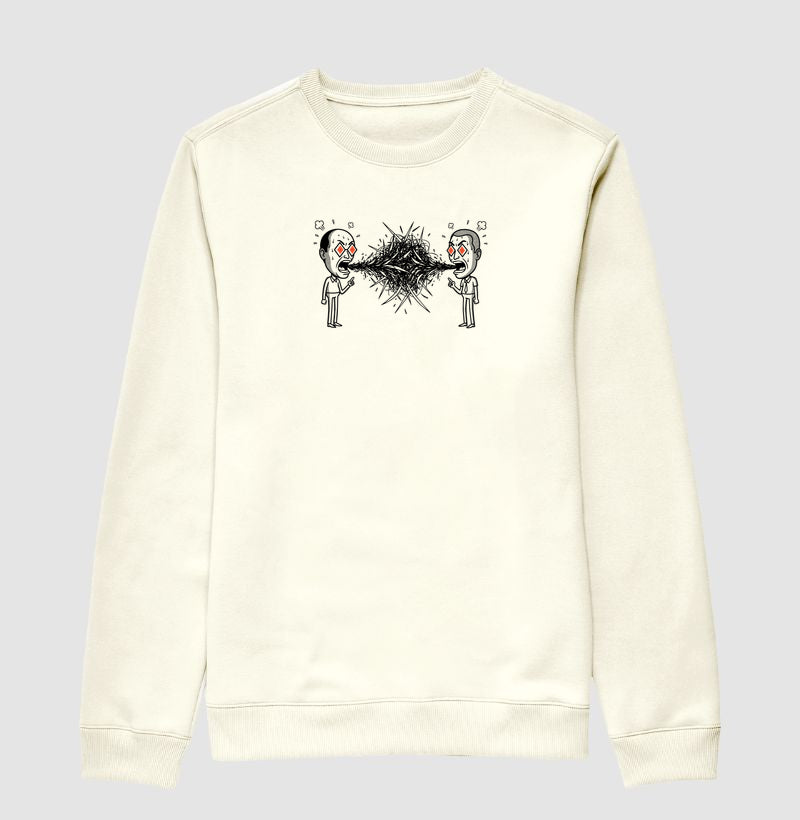 Suéter Moletom Off-White Unissex - Eloquência Muda | Exallaxe