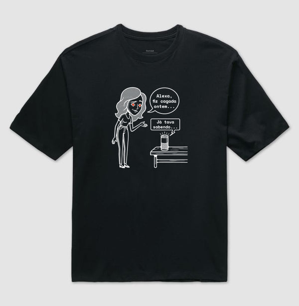 Camiseta Oversized Preta Unissex - Confissão Virtual | Exallaxe