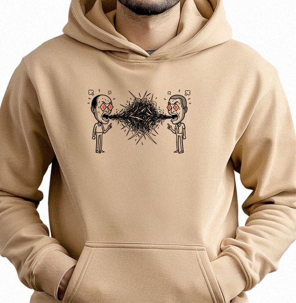 Moletom Hoodie Bege Unissex - Eloquência Muda