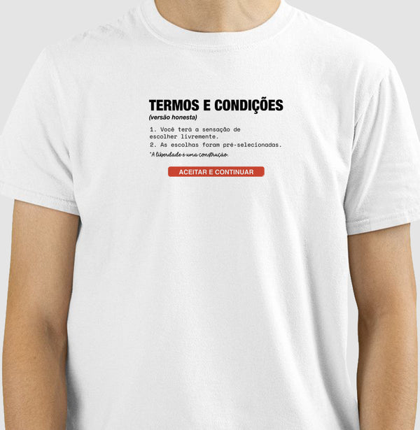 Camiseta Branca Unissex - Default Honesto | Exallaxe