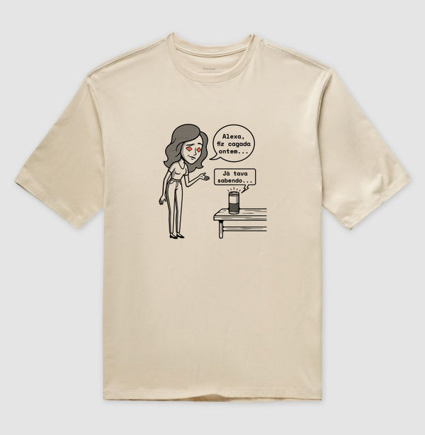 Camiseta Oversized Nude Unissex - Confissão Virtual | Exallaxe