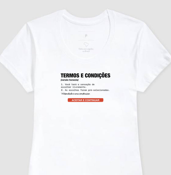 Camiseta Branca Feminina - Default Honesto