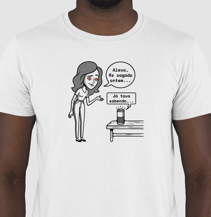 Camiseta Branca Unissex - Confissão Virtual | Exallaxe