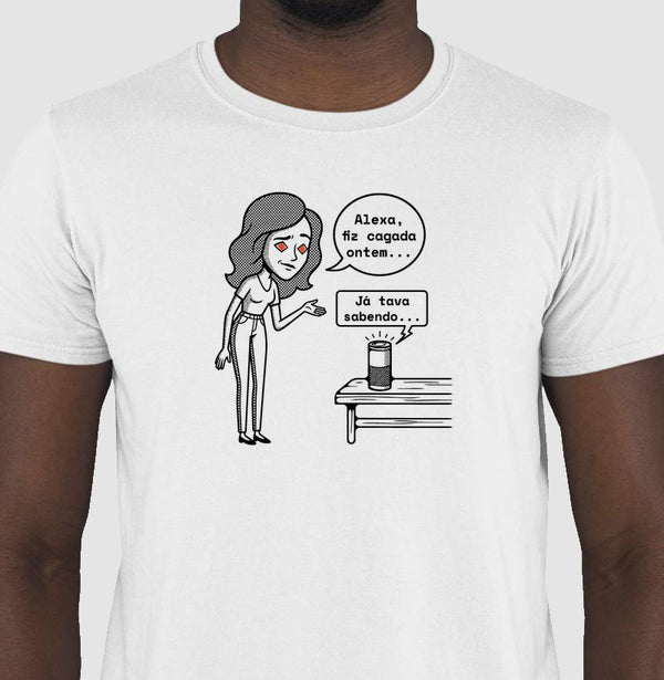 Camiseta Branca Unissex - Confissão Virtual | Exallaxe