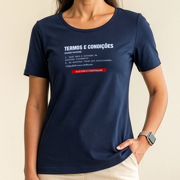 Camiseta Azul Feminina - Default Honesto