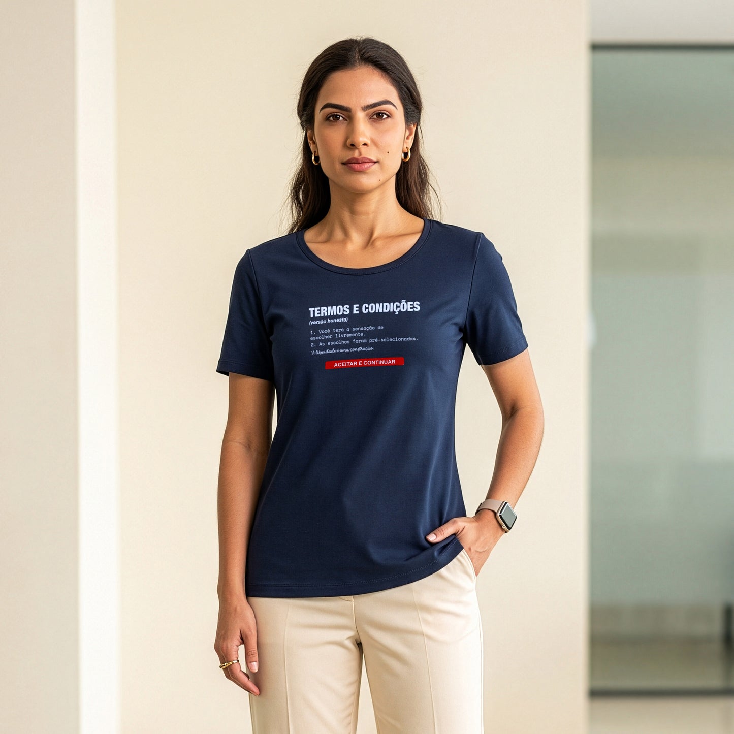Camiseta Azul Feminina - Default Honesto