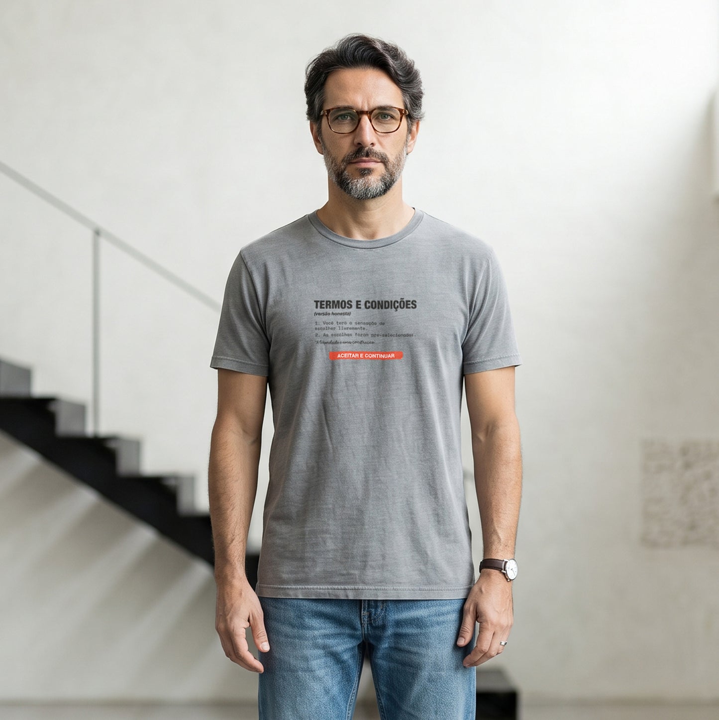 Camiseta Cinza Unissex - Default Honesto