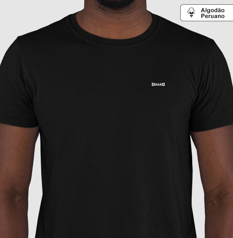 Camiseta Preta PIMA Unissex - Anonymous Manifest | Exallaxe