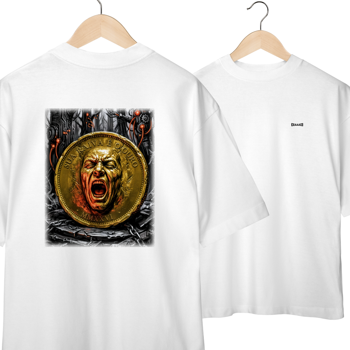 Camiseta Oversized Branca Unissex - Rot Cashflow