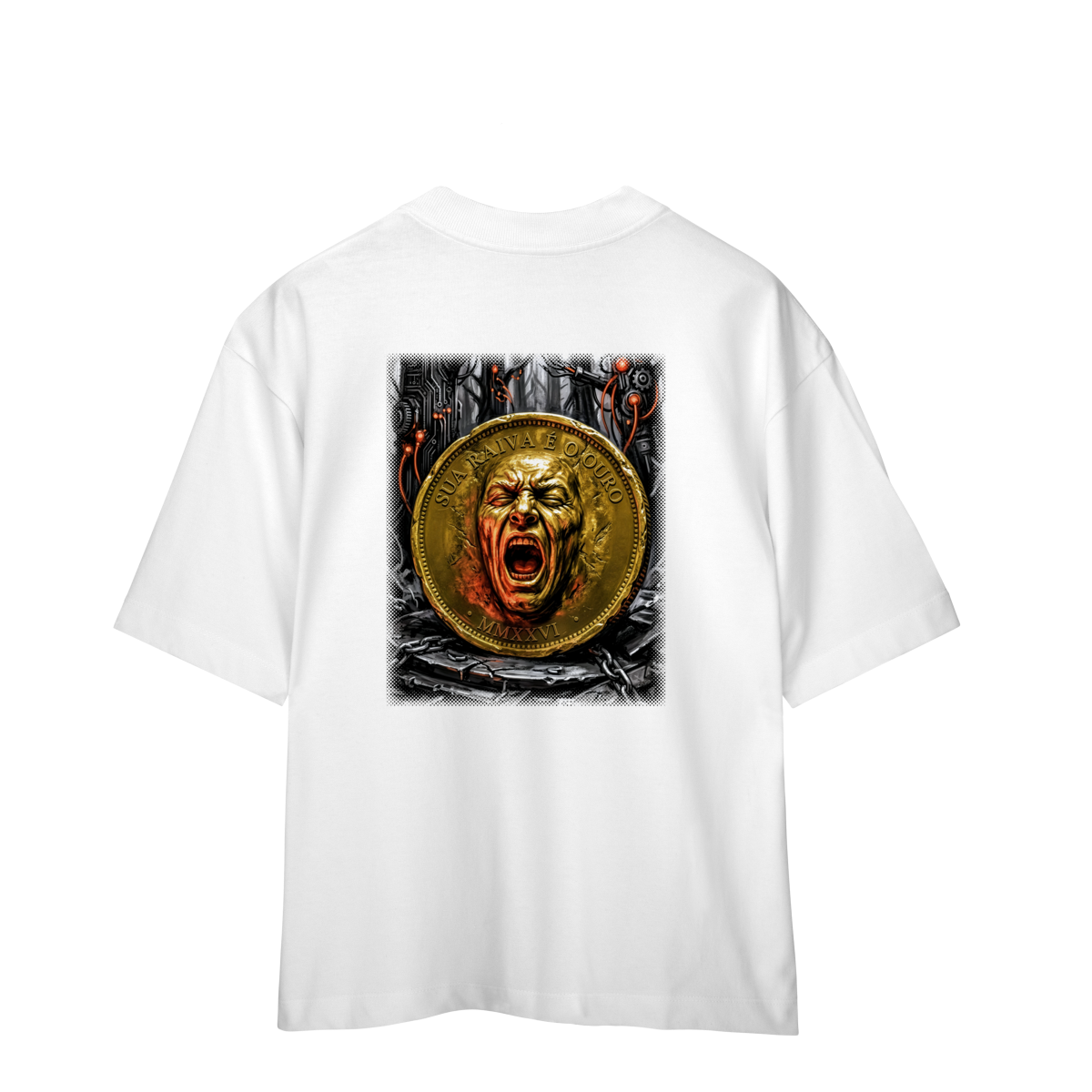 Camiseta Oversized Branca Unissex - Rot Cashflow
