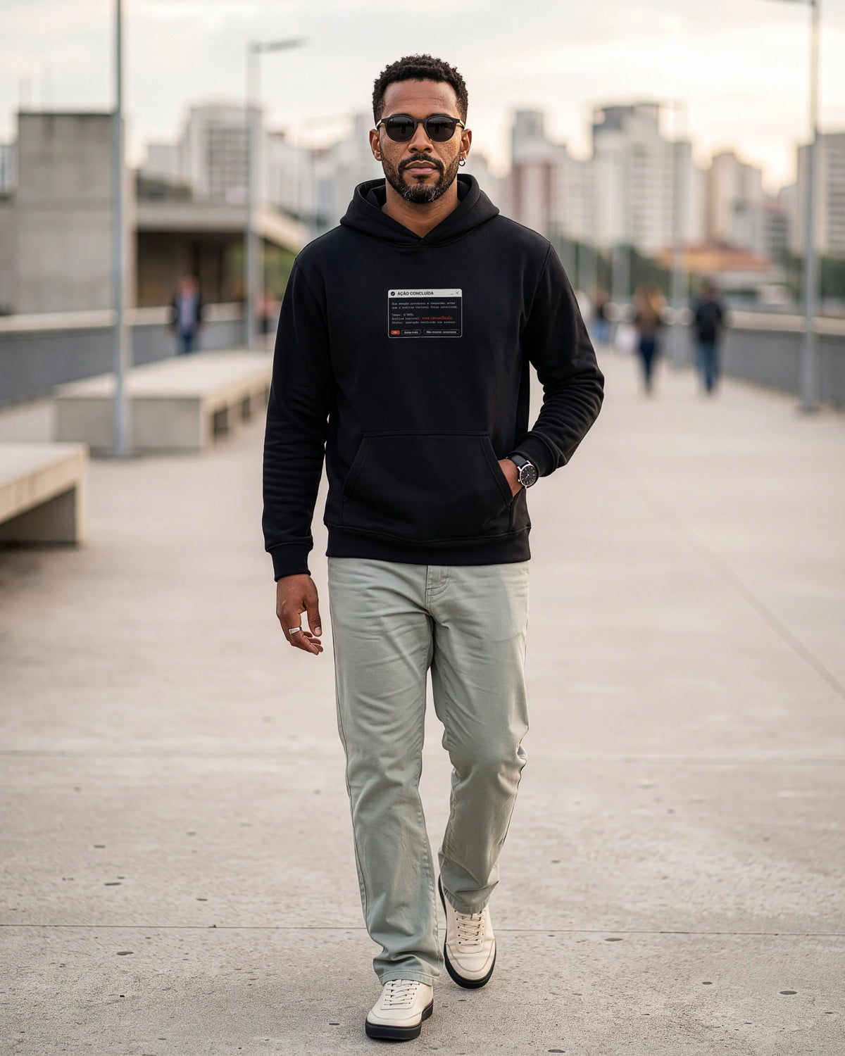 Moletom Hoodie Preto Unissex - Indução Soberana | Exallaxe