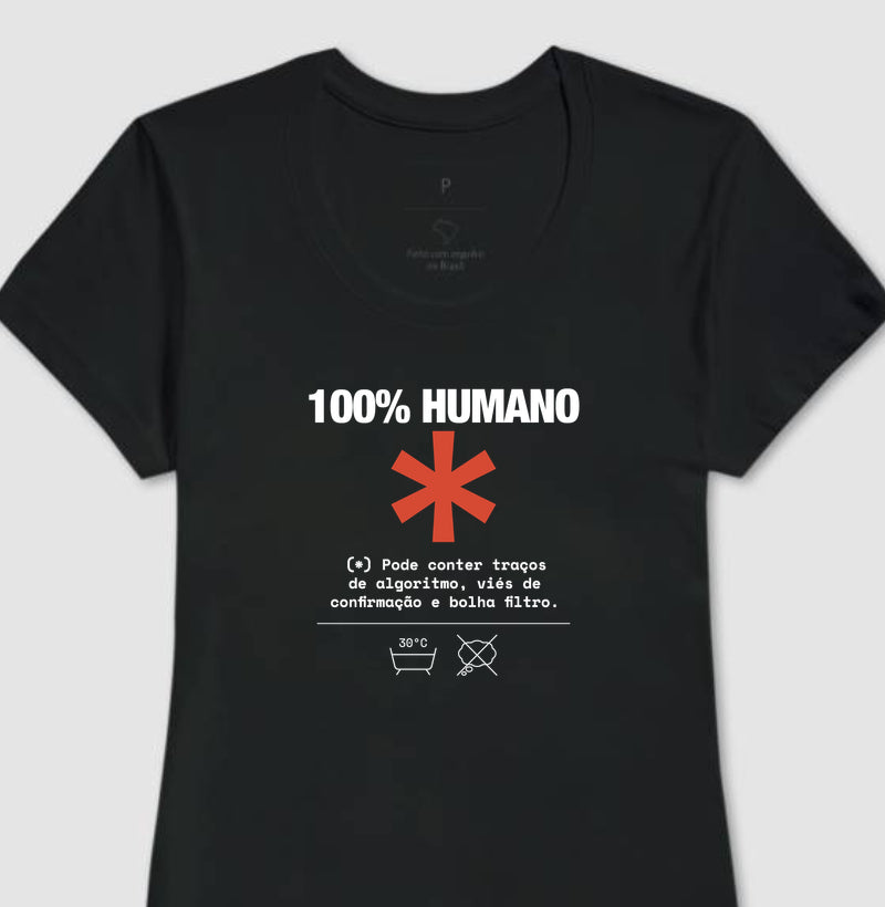 Camiseta Baby Look Preta - Decomposition Label | Exallaxe
