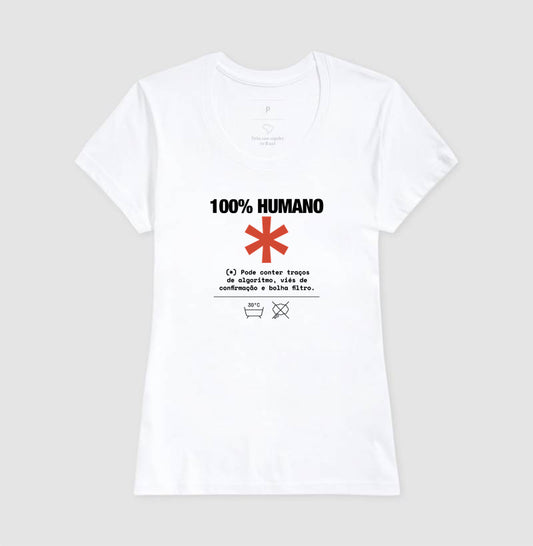 Camiseta Branca Feminina - Decomposition Label