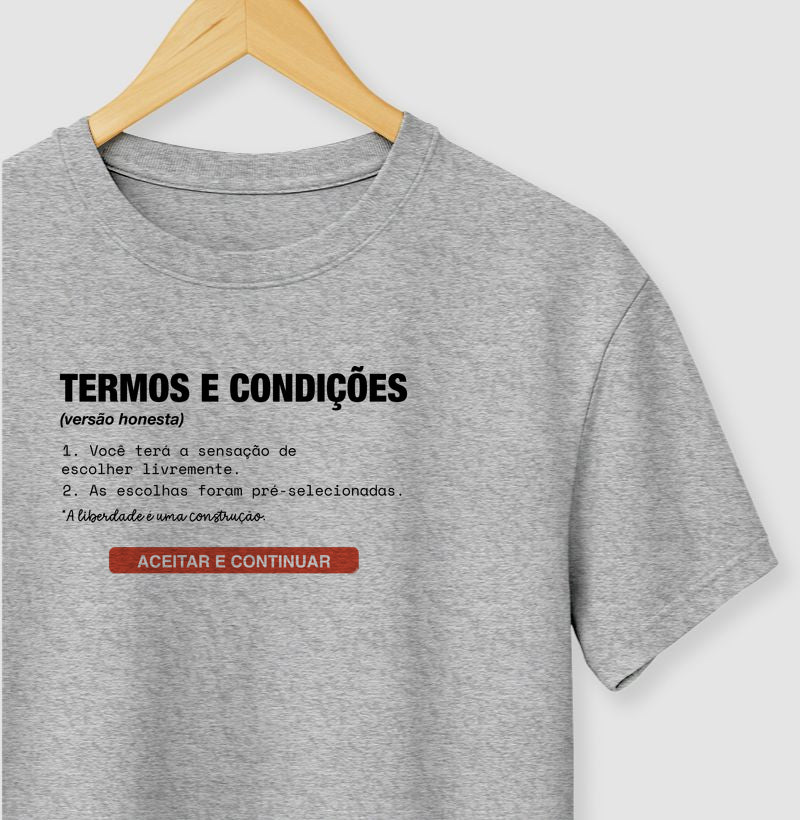 Camiseta Cinza Unissex - Default Honesto