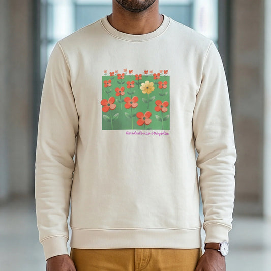 Vitrine 2026 · Suéter Moletom Off-White Unissex - Padrão Sincopático | Exallaxe · principal