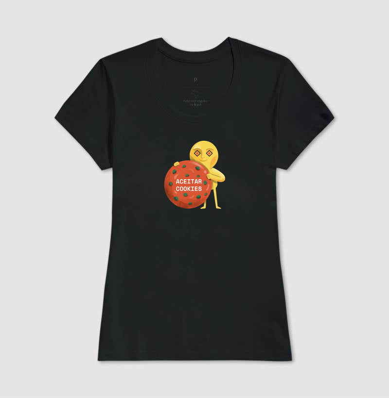 Camiseta Preta Feminina - Candy Click