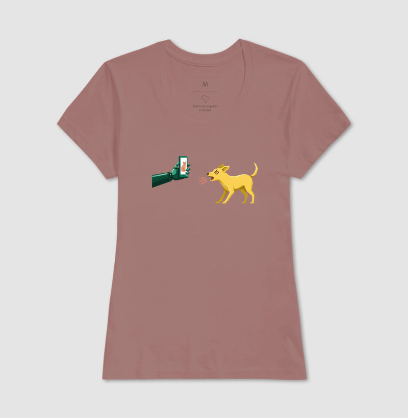 Camiseta Baby Look Rose - Pixel Instinto | Exallaxe