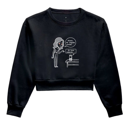 Moletom Cropped Preto - Confissão Virtual