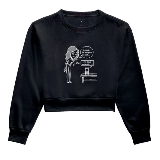Moletom Cropped Preto - Confissão Virtual