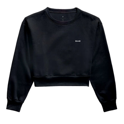 Moletom Cropped Preto - Anonymous Manifest | Exallaxe