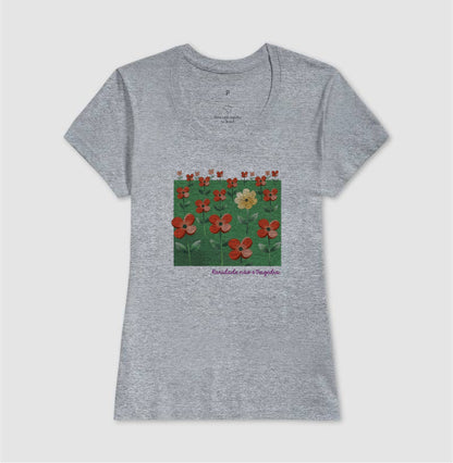 Camiseta Baby Look Cinza - Padrão Sincopático | Exallaxe