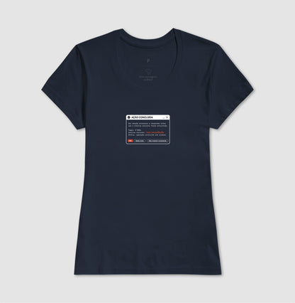 Camiseta Baby Look Azul - Indução Soberana | Exallaxe
