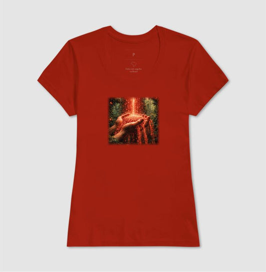 Camiseta Baby Look Vermelha - Memória Transviada | Exallaxe