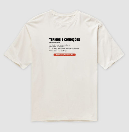Camiseta Oversized Off-White Unissex - Default Honesto | Exallaxe