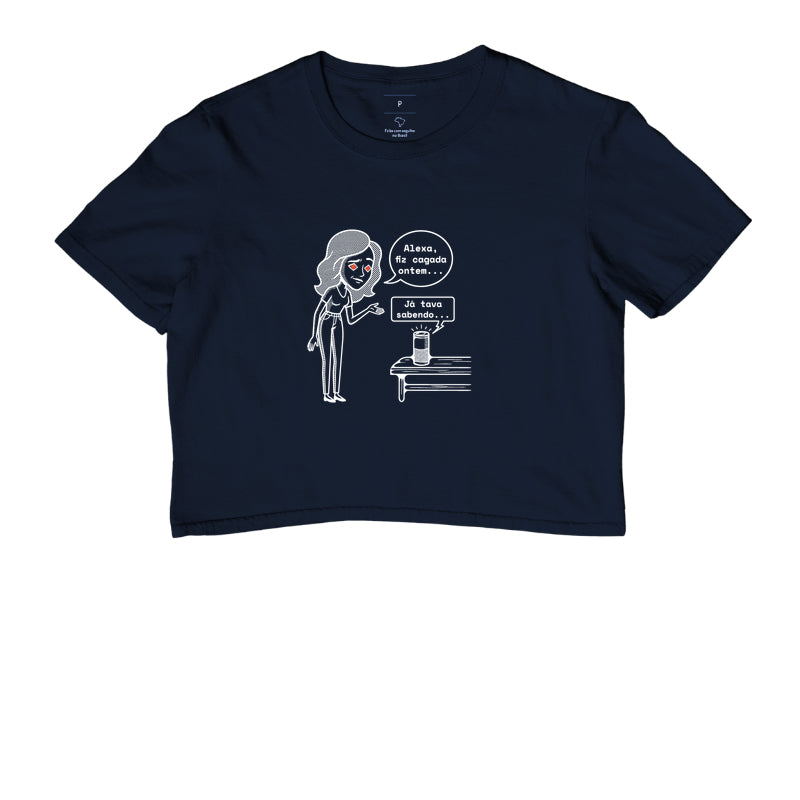 Cropped Azul - Confissão Virtual | Exallaxe