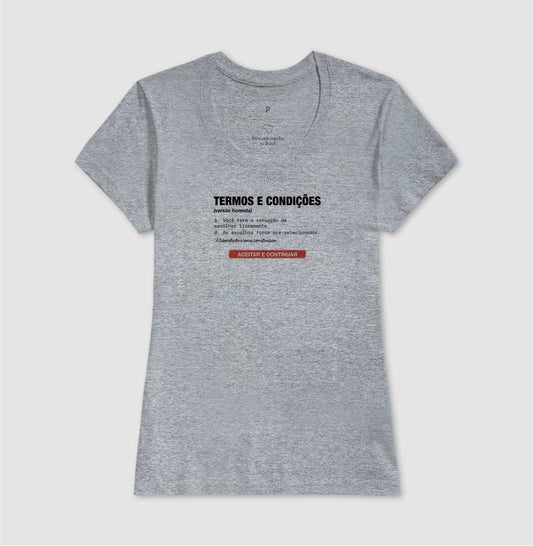 Camiseta Cinza Feminina - Default Honesto