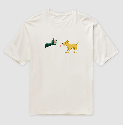 Camiseta Oversized Off-White Unissex - Pixel Instinto | Exallaxe