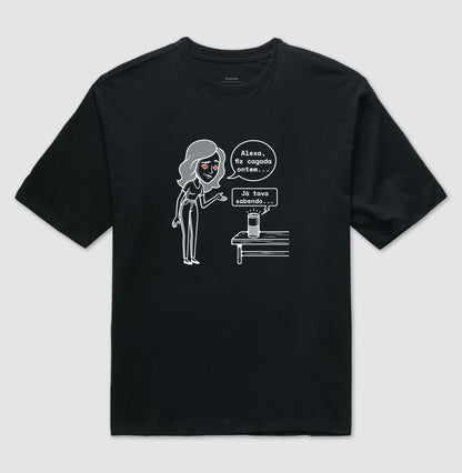 Camiseta Oversized Preta Unissex - Confissão Virtual