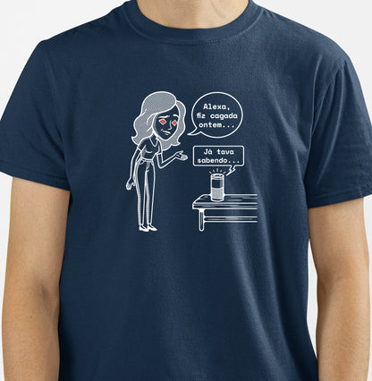 Camiseta Azul Unissex - Confissão Virtual | Exallaxe