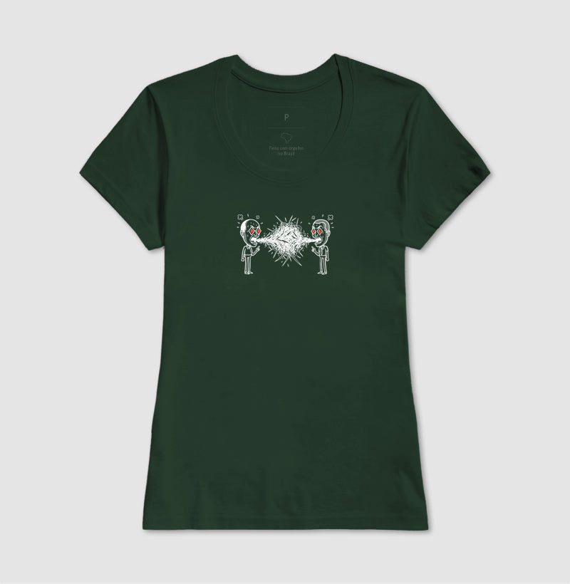Camiseta Verde Feminina - Eloquência Muda