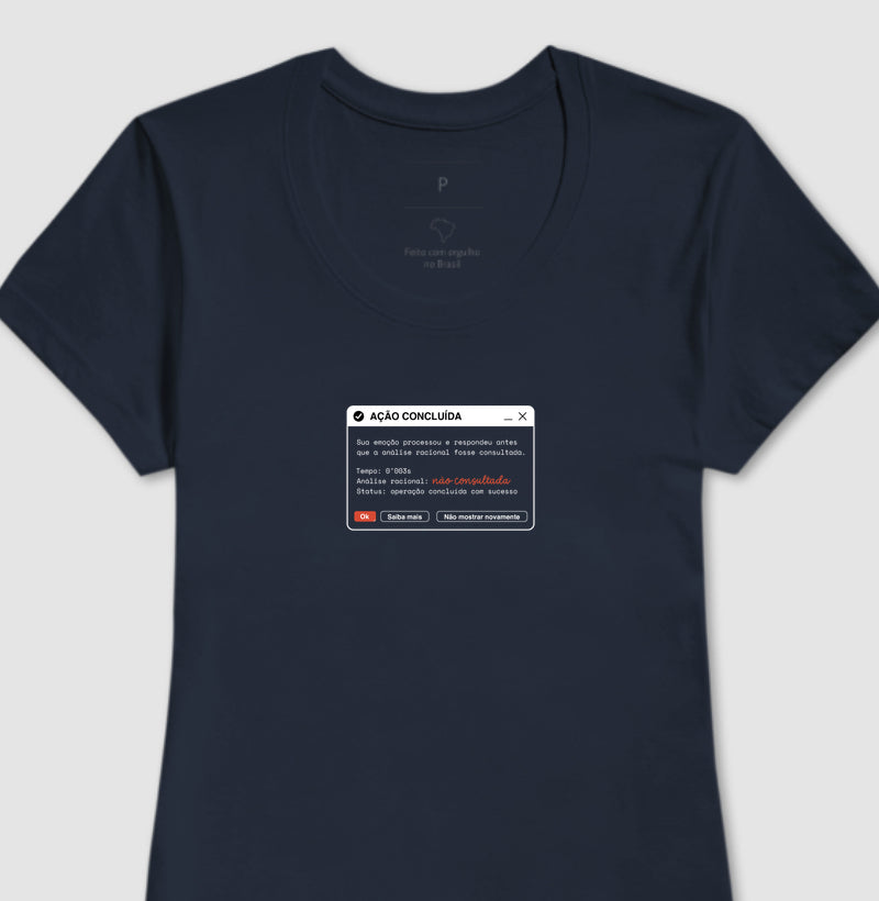Camiseta Baby Look Azul - Indução Soberana | Exallaxe