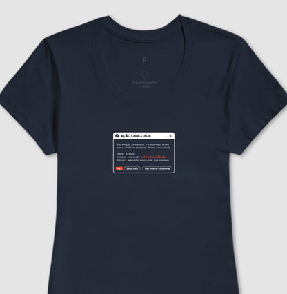 Camiseta Baby Look Azul - Indução Soberana | Exallaxe