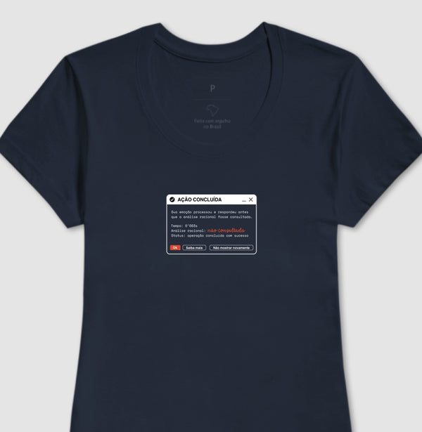 Camiseta Baby Look Azul - Indução Soberana | Exallaxe