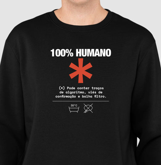 Suéter Moletom Preto Unissex - Decomposition Label | Exallaxe