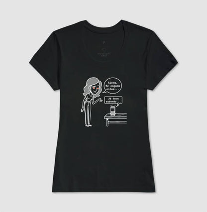 Camiseta Baby Look Preta - Confissão Virtual | Exallaxe