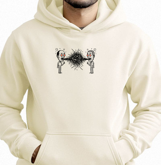 Moletom Hoodie Off-White Unissex - Eloquência Muda | Exallaxe