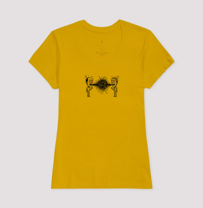 Camiseta Baby Look Mostarda - Eloquência Muda | Exallaxe