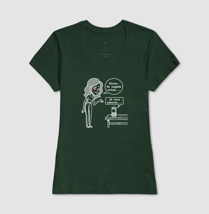 Camiseta Baby Look Verde - Confissão Virtual | Exallaxe