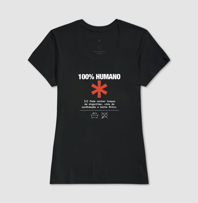 Camiseta Baby Look Preta - Decomposition Label | Exallaxe